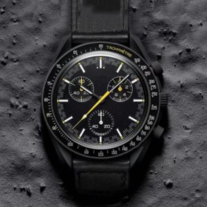 Designer Mens Watch Watches Quarz Mission to the Moon 42mm Bioceramic Planet Montre Limited Edition Master polshorloges Hoge kwaliteit van hoge kwaliteit
