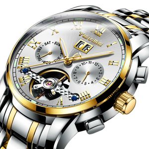 designer herenhorloges automatisch horloge diamant 41mm fijn staal mode kalender waterdicht man gouden beweging horloges275v