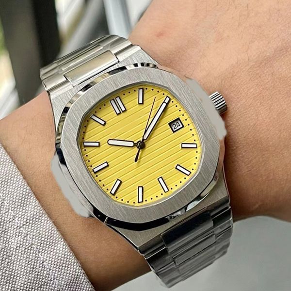 Montres de créateurs pour hommes Montre de luxe pour hommes Bracelet en acier inoxydable de 40 mm Montre classique Cadran jaune Montre étanche super lumineuse Montre de luxe DHgate Montre Jason 007