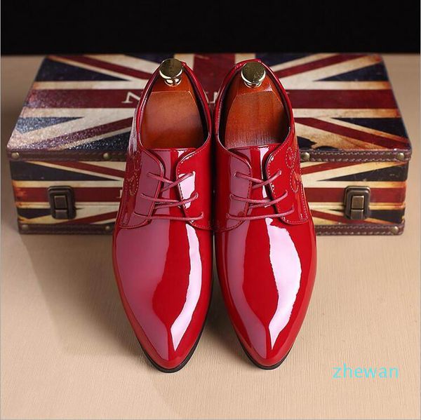 Zapatos de vestir blancos para hombre de diseñador Zapatos de boda de marea de moda para hombre Zapatos de fiesta de novio blanco