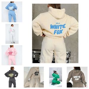 Designer Mens White Hoodie Tracksuit 2-delige sets Dames Hooded Hoodies Lange mouwen Spring herfst Sweatshirt Sporty Multi-Color Fox