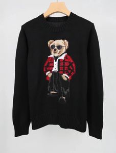 Designer heren wintertruien Pullover Man Bear Sweaters Ralph trui met lange mouwen Ralphs Laurence trui Casual print Laurens High Street borduurtop 8752