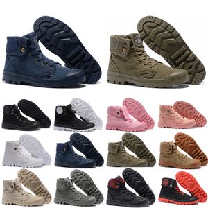 Diseñador para hombre mujer Palladium Boots Hombres botas de invierno botines Entrenadores Deportes casuales Zapatos de plataforma Monopatín Zapatillas de deporte para caminar Verde cielo azul Entrenador Zapatos