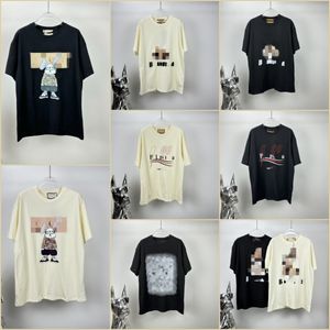 Diseñador para hombre, mujer, camiseta, camiseta técnica, impresión, manga corta, casual, transpirable, pareja, sudadera, letra impresa, algodón puro, tamaño asiático, S-XL