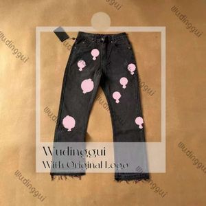 Designer Mens Womens Chromees Purple Jeans Fashion by Heart Pants Cross Casual Streetwear 900