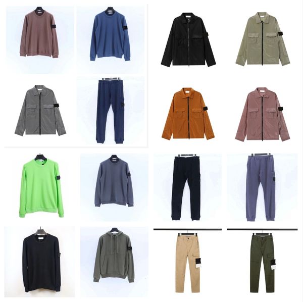 Designer Mens Femmes Pierres Sweat à capuche Island Pull à manches longues Brassard brodé Veste Jogger Pantalon Coton Couple Costume Taille asiatique M-2XL