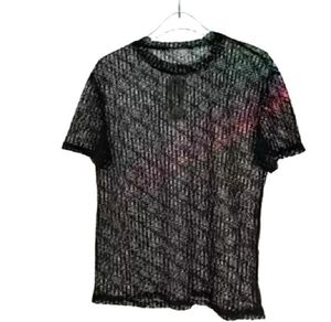 Designer Heren Dames Seethrough T Shirts Luxurys Summer Lace 3c Printbrief Franse mode T -shirt TEES STREET Korte mouw T4996423