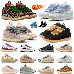 Designer Mesh Chaussures Boot Hommes Femmes Laceup Extraordinary Sneaker Embossed Leather Curb Sneakers Calfskin Rubber Nappa platformole Shoe Logo x8Du #