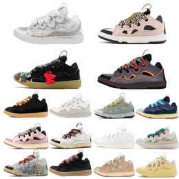 Designer Mesh Chaussures Hommes Femmes À Lacets Extraordinaire Sneaker Chaussures De Course En Cuir Gaufré Baskets En Cuir De Veau En Caoutchouc Nappa Plateforme Semelle Lan Chaussure