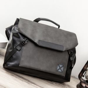 Designer Messenger Bag Heren Grijs Aktentas Hoge Kwaliteit Portefeuilles Laptop Bag Grote Capaciteit Retro Mode Kantoor Handtas
