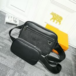 Designer Messenger Bags Shoulder Crossbody Bag Mannen Tweedelige Schouders Mode Hoge Kwaliteit LEAHTER-handtas Geritte Pouch Outdoor Travel Packet