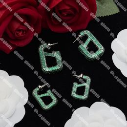 Pendientes de letras de metal diseñador aretes para mujer anillos de orejas vintage damas de moda de tierras diseñadores de pernos de orejas