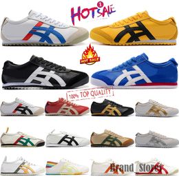 Designer Mexique 66 Tigers Chaussures Casual Chaussures de course Hommes Femmes Toile d'été Argent Noir Blanc Bouleau Peacoat Beige Herbe Vert Rouge Jaune Femmes Baskets