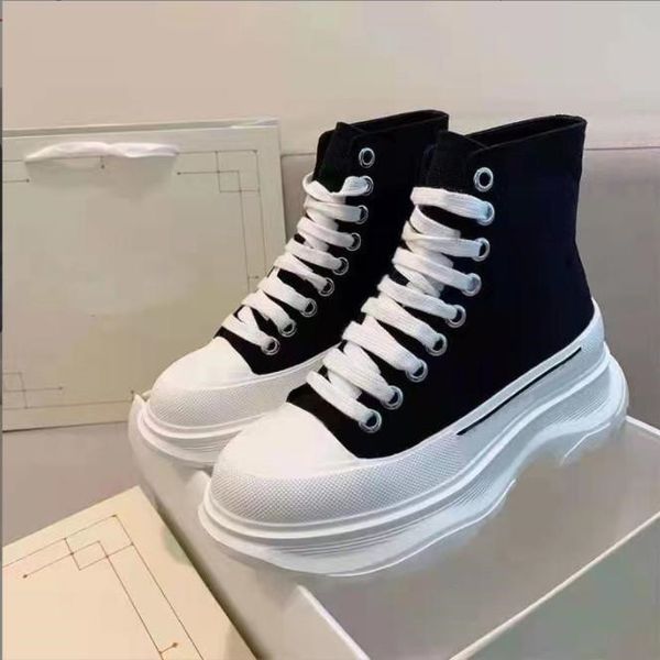 Designer Mid Tread Slick Boots Plateforme Canvas Boot Boot Luxury Casual Sneakers Triple Mens Womens Chaussures extérieures Trainers 35-45
