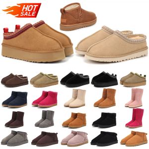 Diseñador Mini Bota de tobillo Australia Hombres Mujeres Niños Plataforma Pisos Botas Tazz Tasman Zapatillas Diapositivas de invierno Azul Clásico Ultra Snow Booties Zapatillas de deporte al aire libre