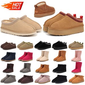 Designer Mini Bottine Australie Hommes Femmes Enfants Plate-forme Appartements Bottes Tazz Tasman Pantoufles Diapositives d'hiver Marron Classique Ultra Neige Bottines Baskets En Plein Air