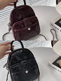 Diseñador Mini Mochila Monedero Bolsa de canal Mochilas CC de lujo Hombro Cruz Cuerpo Mujer Monederos Monederos Titular de la tarjeta Cuero acolchado Duma Mini Bolsos Cartera de cadena