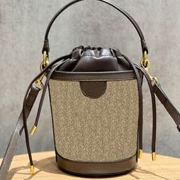 Diseñador mini bolsas de cubo reticulante bolsos de hombro para mujeres bolsos de cuero