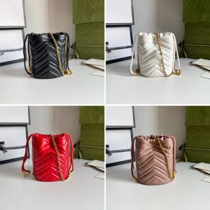 Designer Mini Bucket Bag Dames Schoudertassen Handtas Mode Lederen Handtassen Verwijderbare schouders Riemriem vrouwelijke handtas Groothandel 4colours