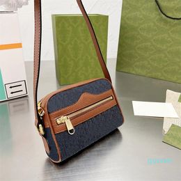 Designer -Mini sac pour appareil photo Womens Zip Single Shoulder Bag Slot Pocket Letter Print Pattern Ladies Small Messenger