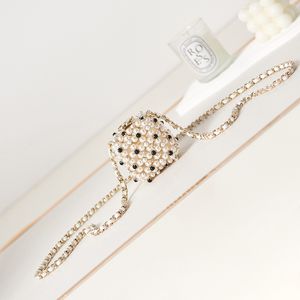 Designer Mini Avond Tags Luxury Pearls Chain Bags 1: 1 Kwaliteit Schoudertassen 8 cm met doos MC135