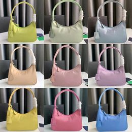 Designer mini sacs à main toile imperméable sous les bras sac diamant mini sacs fourre-tout sacs à bandoulière pour femmes étiquette couleur unie dame sac à main fermeture à glissière sac hobo en nylon