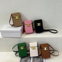 Designer Mini Mobile Phone Bag Fit iPhone Sumsang Fashion Hands Sacs Handcases Unisexe Leather Satchels iPhone 15 14 13 12 11 Cois de téléphone universel