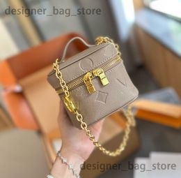 Designer Mini Vanity Casmetic Cases Sacs de maquillage Lady With Top Handle Coin Camine Golden Zipper LETTRE LETTRE MADE MAQUE