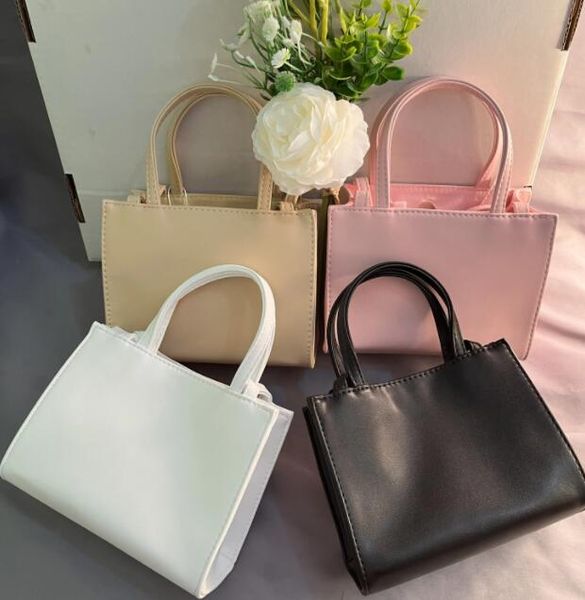 Minibolsos de hombro de diseñador para mujer, bolsos de cuero suave, bolso cruzado, bolso de lujo, compras de moda, bolso blanco rosa