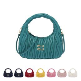 Designer Miui Wander Matelasse sac Miu sous les bras Sac fourre-tout Cleo pour femme Hobo Luxe avec bandoulière Sac à main en cuir véritable Pochette Sacs à bandoulière Sacs à main