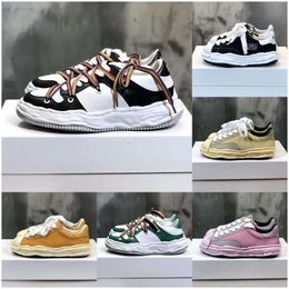 Diseñador MMY Zapato Estilo lavado Zapato casual Zapatos de lona que se disuelven negro gris orang púrpura gris oscuro Mujeres Hombres con cordones Maison Mihara Yasuhiro Zapatillas de deporte de goma