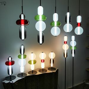 Designer moderne minimaliste boule de verre lampes suspendues dessin animé bonbons éclairage intérieur décor à la maison chambre salle à manger hôtel cuisine