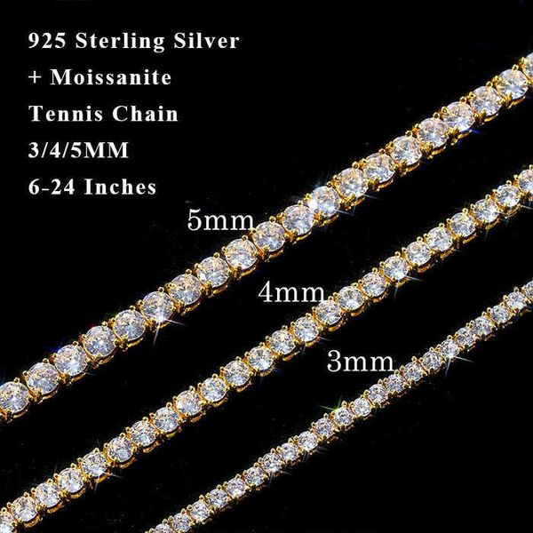 Designer Moissanite Diamond Collier pour hommes Chaîne cubaine Usine de luxe Iced Out 925 Vvs Tennis Bracelet 4mm 5mm 6mm 8mm Personnalisé 14k Gold Link Bijoux Cadeau 2024 5cs6