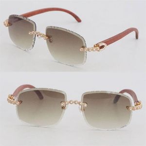 Designer Moisanite Diamond Ensemble de lunettes de soleil sans crain