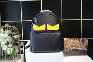 Designer Monster Backpack Vitello Elite Bag Black Yellow Nylon Leather Canvas Gran capacidad Hombres Mujeres Bolsas de viaje al aire libre 33-14-39cm Con caja