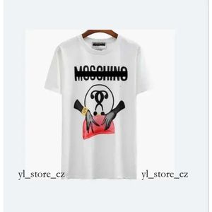 Designer Moschino Hoge kwaliteit Luxe T-shirt Merk Moschino T-shirt Kleding Spray Letter Korte mouw Lente Zomer Tij Mannen en vrouwen 5555