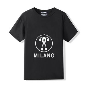 Ontwerper moschino van luxe T-shirt merk t-shirt Kleding spray letter korte mouw lente zomer tij mannen en vrouwen tee