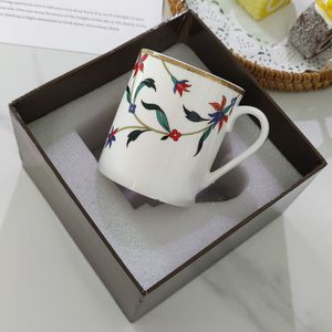 Designer Mokken Bone China Ontbijt Melkbeker Tulp Keramische Mok Pastorale Stijl Meisjes Thuis Koffiekopje met Dozen