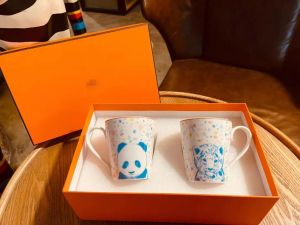 Designer Mugs Box Box Zoo Series Mugs Mugs Coffee Mugs Gift Gift Sett avec des motifs de dessins animés universels