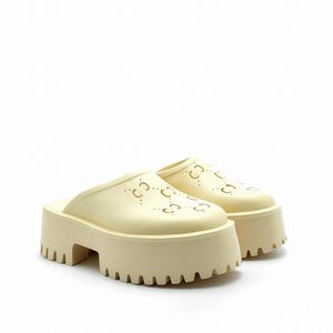 Designer muilezels platform geperforeerde sandaal merk sandalen pantoffels dames holle slipper sandles dikke zolen modieuze schoenen