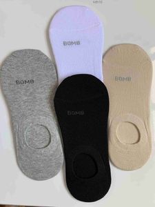 Designer Multi Color Cotton Invisible Choches Mens and Womens Matching Classic Letter Bee Better Breathable Stockings Mix Medium Sports Sock Slippers 4 Pack OL75