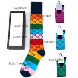 Chaussettes multicolores de styliste pour hommes et femmes, bas de haute qualité, chaussettes confortables pour personnes âgées