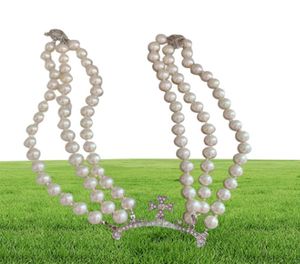 Designer Meerlagige Pearl Rhinestone Orbit ketting sleutelbeen ketting Barokke parelkettingen voor vrouwen sieraden 4452601