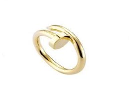 Diseñador de uñas Anillos de banda para el amor hombre mujer oro rosa plata joyería de lujo de alta calidad para mujer para hombre amantes pareja anillos regalo si9277924