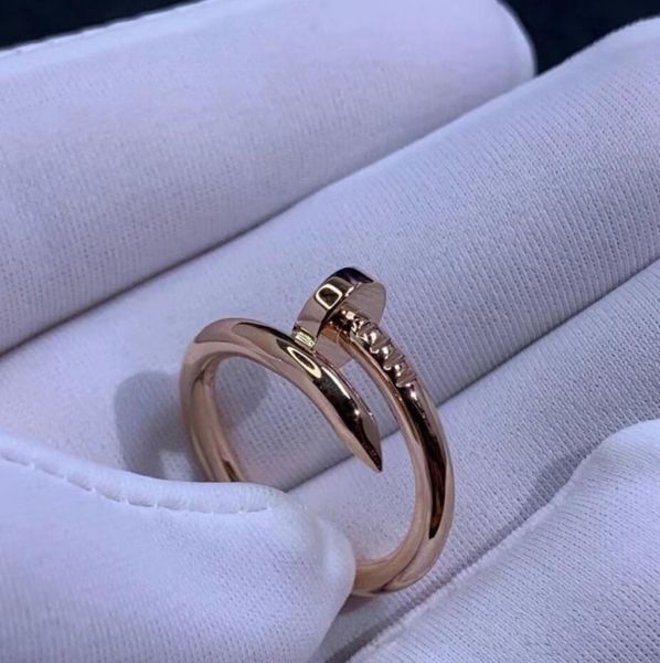 Bague à ongles de styliste, bijoux de luxe, Midi love Just a, anneaux pour femmes, alliage d'acier titane, processus plaqué or, accessoires de mode, ne se décolore jamais, magasin non allergique