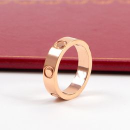 Designer nagelring Luxe sieraden Midi-ringen voor dames Titanium Staal Legering Verguld Proces Mode-accessoires Nooit vervagen Niet allergisch 5 mm