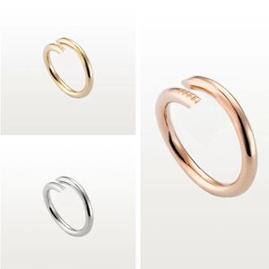 Nagelring designer ringen voor dames 14k goud 18k roségoud verzilverd titanium stalen herenring klein model cl minnaar ringen luxe jweley mode crb4225800 box diamant