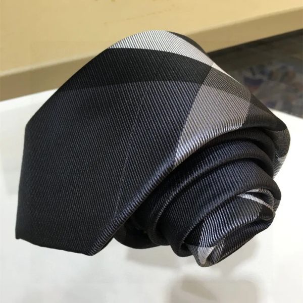 Corbata de diseño con caja Hombres Corbata Corbatas para hombre Corbata de moda Rayas Patrón Bordado Lujos Diseñadores Negocios Cravate Corbata