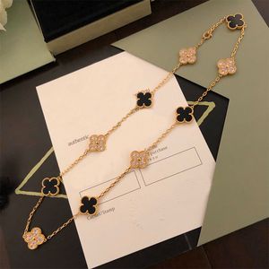 Designer ketting 10 Diamond Clover merk mode Cleef hoge kwaliteit goud met doos voor dames