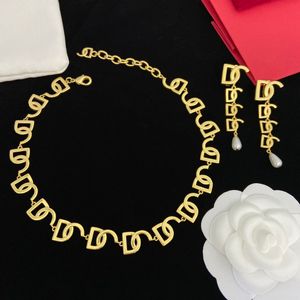Designer ketting 18k gouden ketting sieraden oorbellen bruiloft ketting verloving oorbellen cadeau
